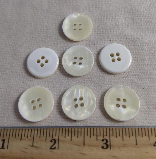 Button #HS9020 #4 Hole #Cream #Polyester #10pc