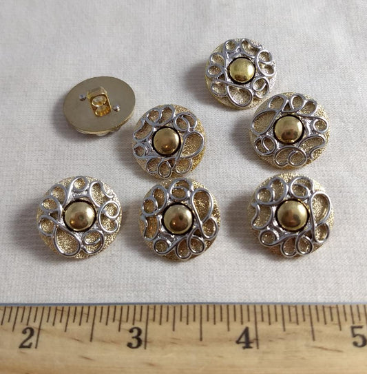 Button #1315 #Shank #Antique-Gold #ABS #10pc