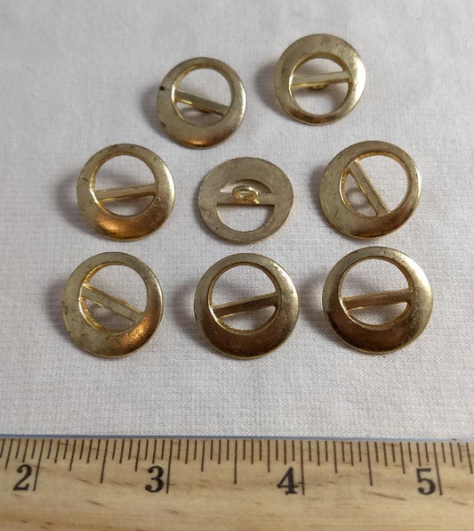 Button #9212 #Shank #Gold #Metal #10pc