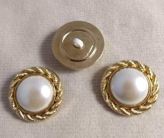 Button #1077 #Shank #Pearl #Rim #Nylon #10pc