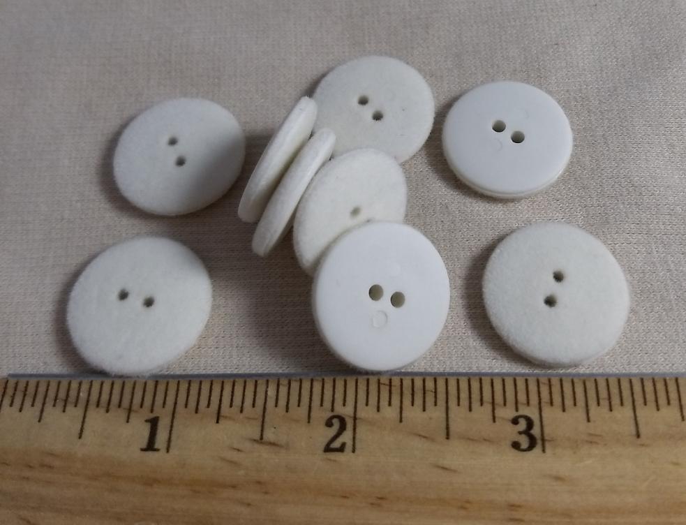 Button #841 #2 Hole #White #Basic #Polyester #10pc