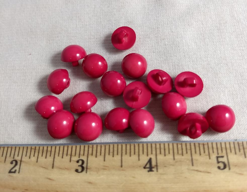 Button #EP1011 #Shank #Pink #Halfball #Nylon #10pc