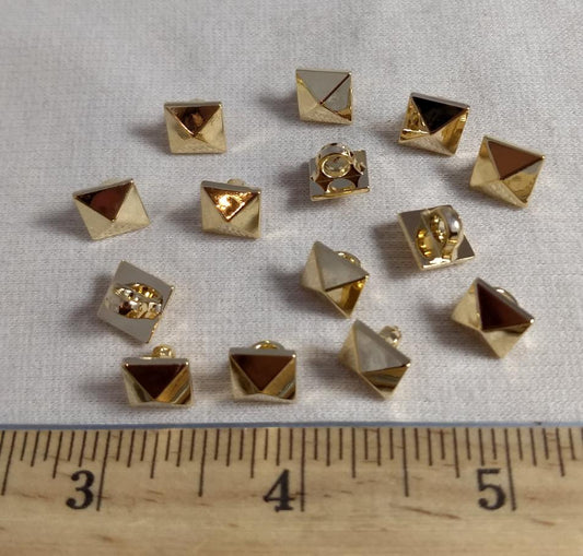 Button #SM3526 #Shank #Gold #ABS #10pc