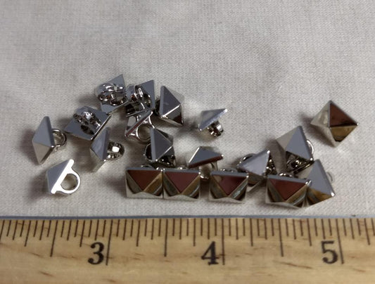 Button #SM3526 #Shank #Silver #ABS #10pc