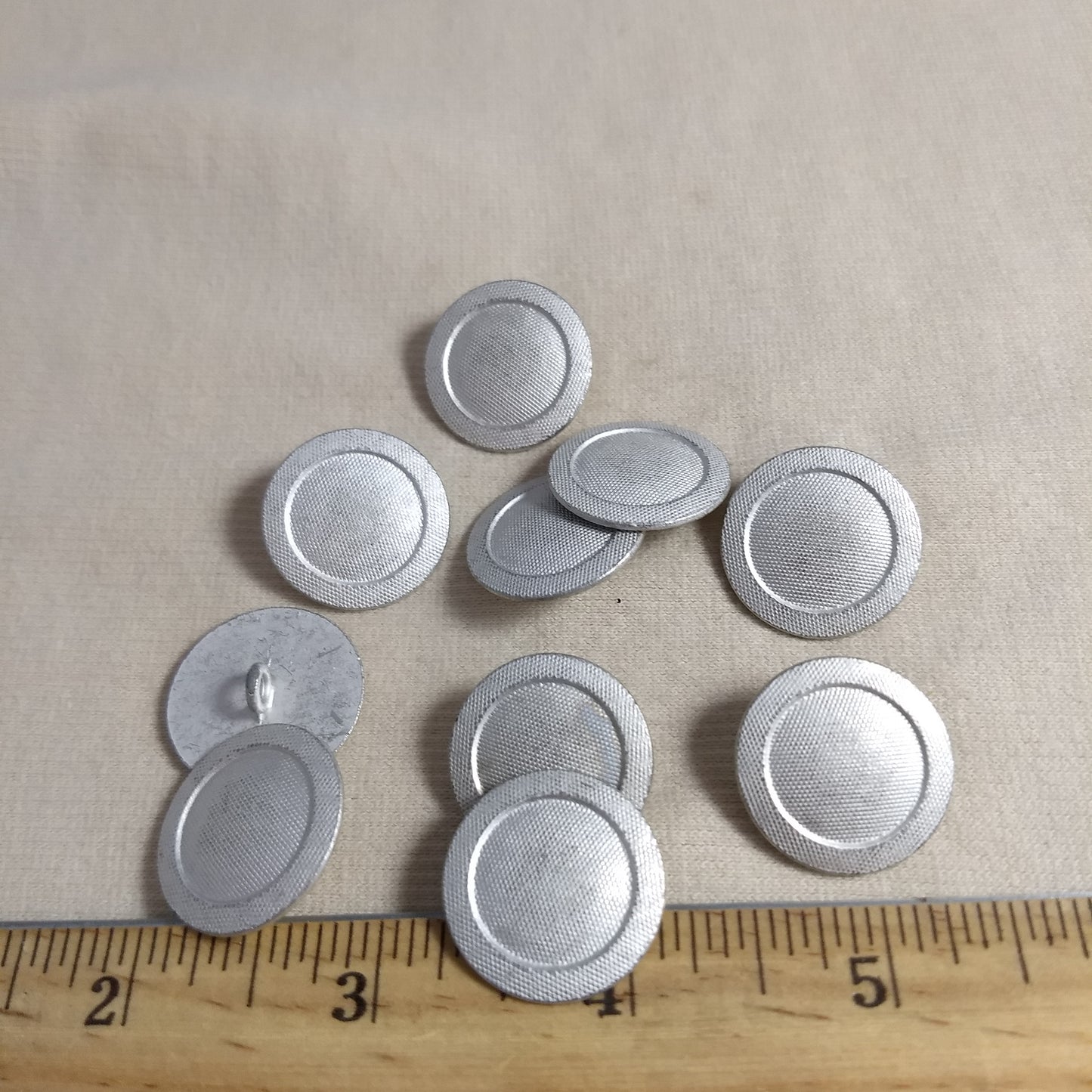 Button #AL6350 #Shank #Silver #Rim #Metal #10pc