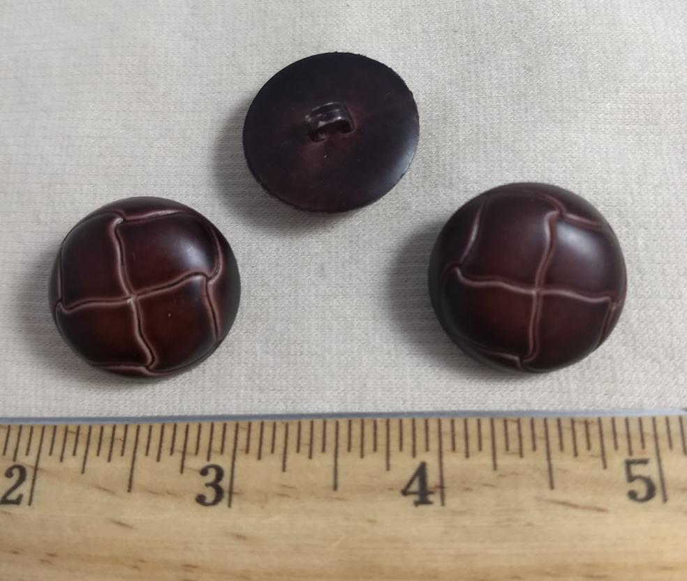 Button #KE077 #Shank #Brown #Imitation #Leather #Abs #10pc