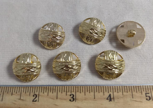 Button #7026 #Shank #Gold #ABS #10pc