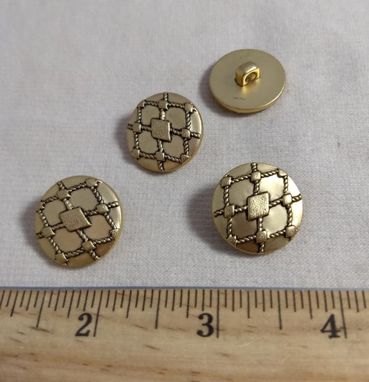 Button #1333 #Shank #Gold  #ABS #10pc