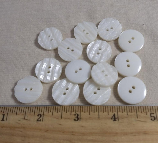 Button #98046 #2 Hole #White #Nylon #10pc