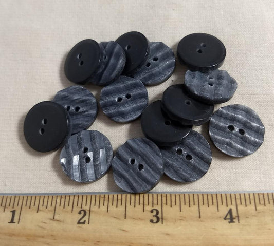 Button #98046 #2 Hole #Grey #Nylon #10pc