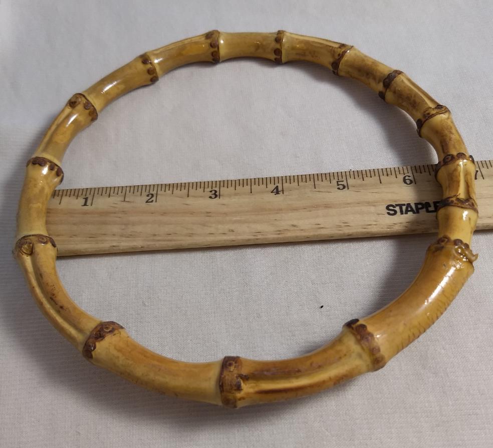 Handbag-Handle #HD30 #Natural #Bamboo-Ring