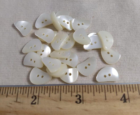 Button #SS01 #2 Hole #Pearl #Imitation #Shell #Polyester #10pc