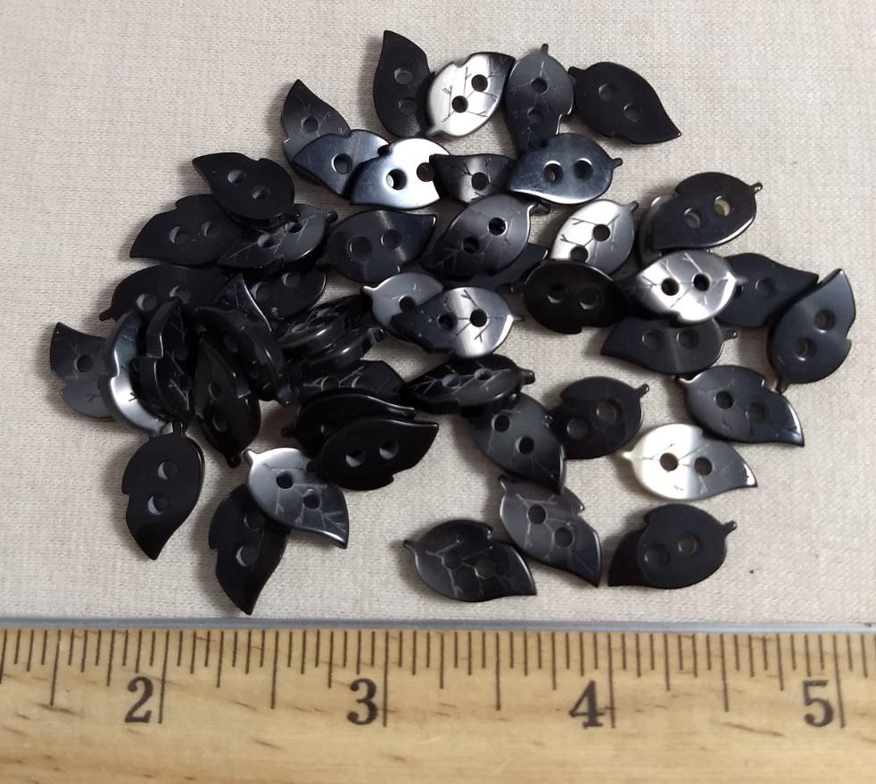 Button #SS06 #2 Hole #Black #Imitation #Shell #Polyester #10pc