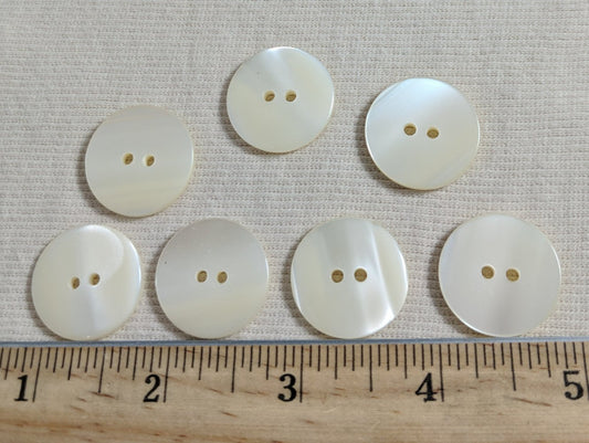 Button #20-6 #2 Hole #Cream #Polyester #10pc