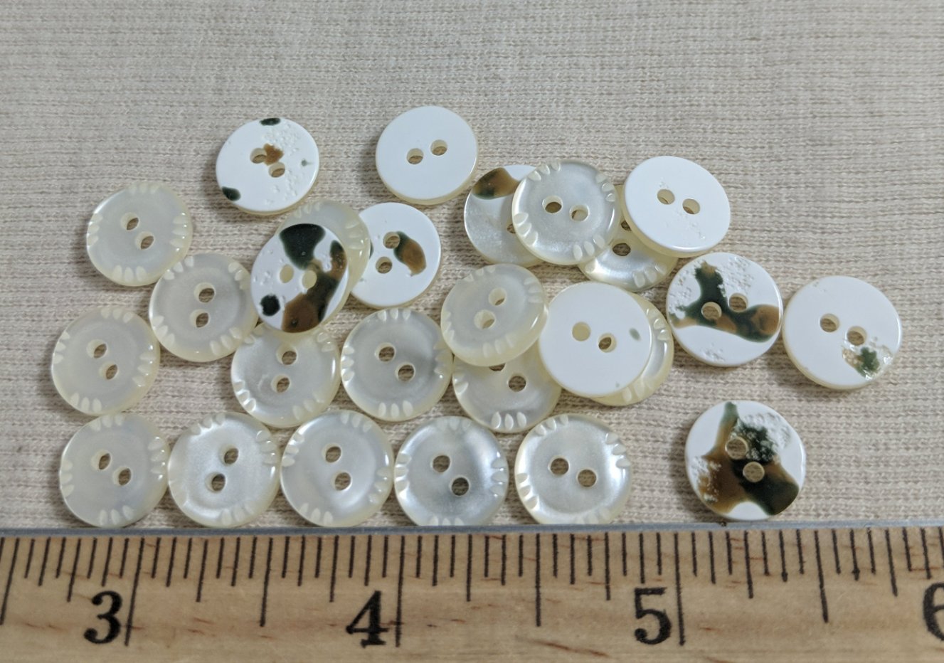 Button #Yoko502 #2 Hole #Pearl #Imitation #Shell #Rim #polyester #10pc