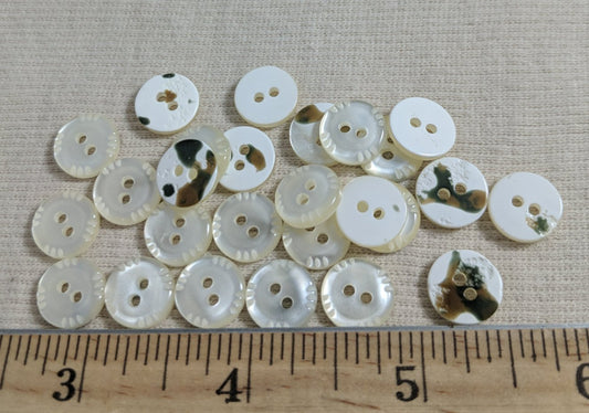 Button #Yoko502 #2 Hole #Pearl #Imitation #Shell #Rim #polyester #10pc