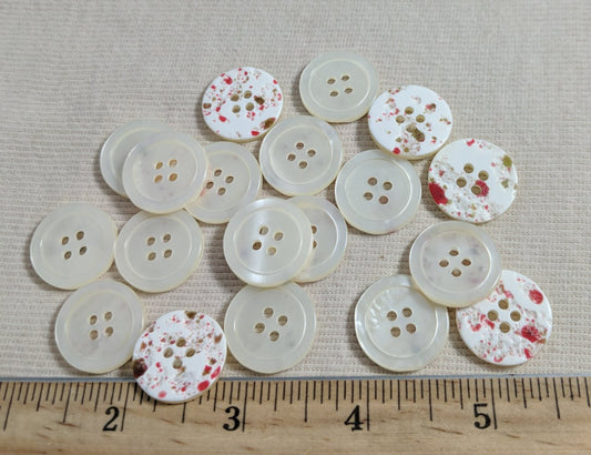 Button #Shell #4 Hole #Pearl #Rim #Imitation #10pc #Polyester