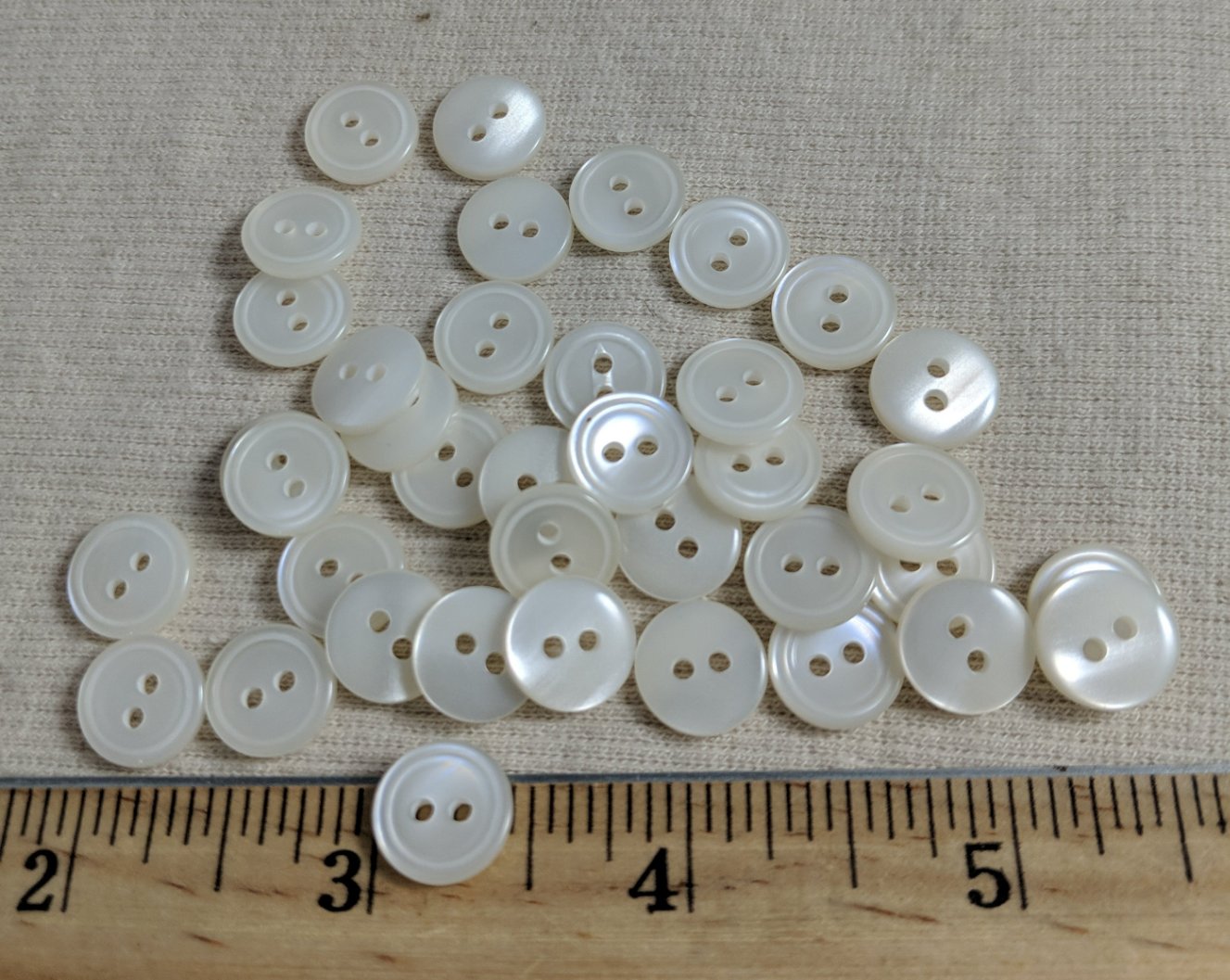 Button #3 #2 Hole #Pearl #Imitation #Shell #Rim #Polyester #10pc