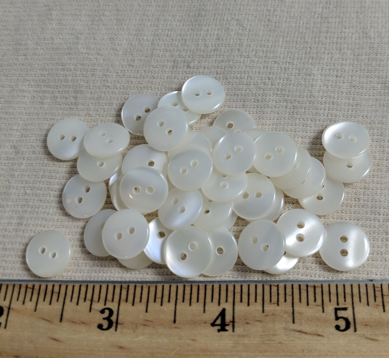 Button #25 #2 Hole #Pearl #Imitation #Shell #Polyester #10pc