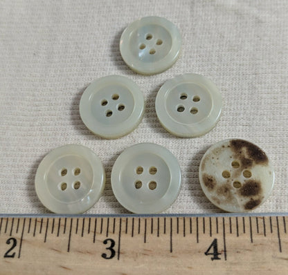 Button #21172 #4 Hole #Pearl #Rim #Imitation #Shell #10pc