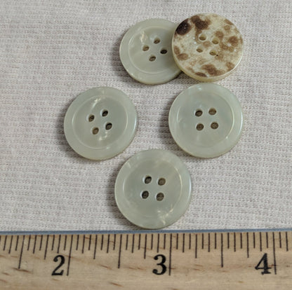 Button #21172 #4 Hole #Pearl #Rim #Imitation #Shell #10pc