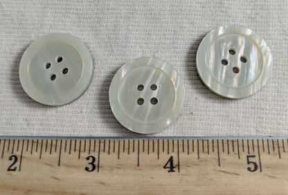 Button #21172 #4 Hole #Pearl #Rim #Imitation #Shell #10pc