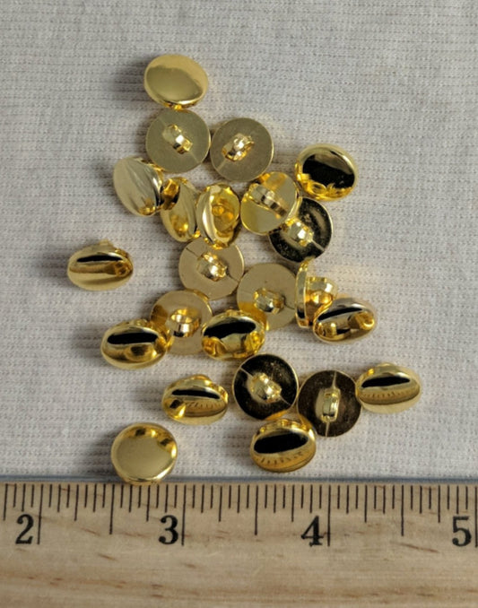 Button #MK7586 #Shank #Gold #Flat-Top #ABS #10pc