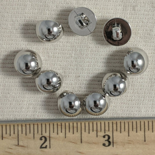 Button #EP1011 #Shank #Silver #Halfball #ABS #10pc