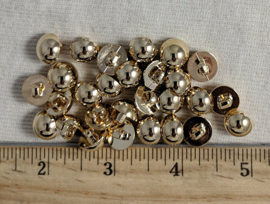 Button #EP1011-B1011 #Shank #Gold #Halfball #Abs #10pc