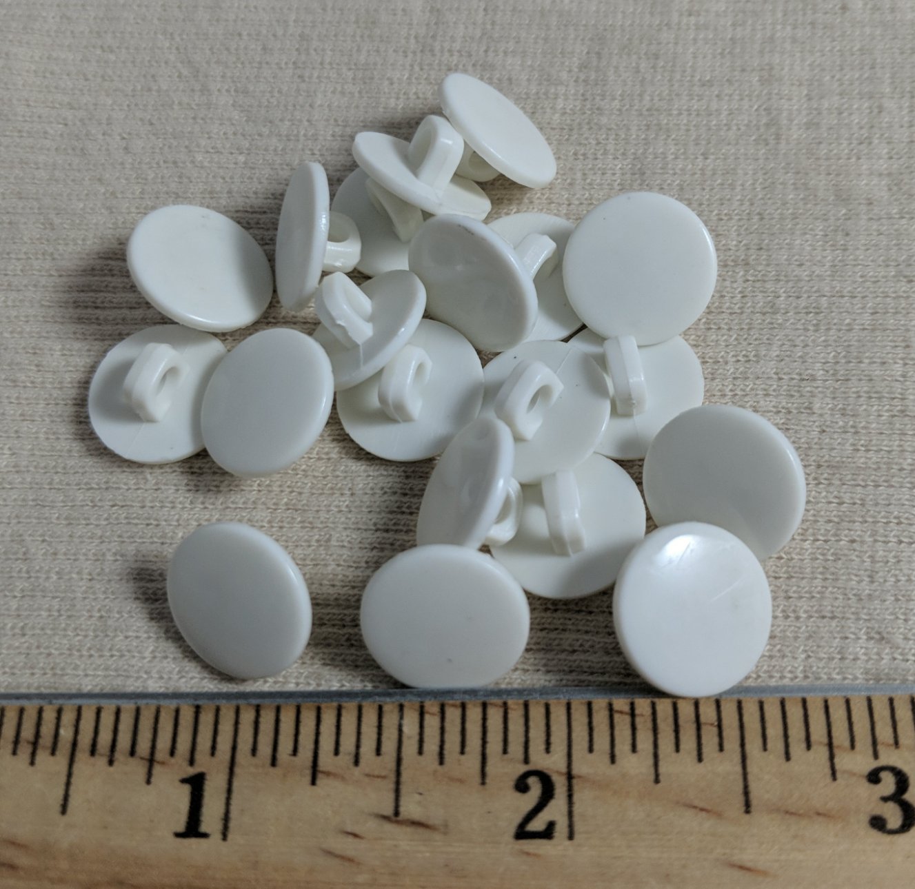 Button #MK7586 #Shank #White #Flat-Top #Nylon #10pc