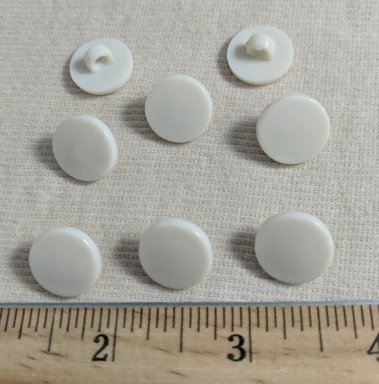 Button #MA318-Flat-Top #Shank #White #Nylon #10pc