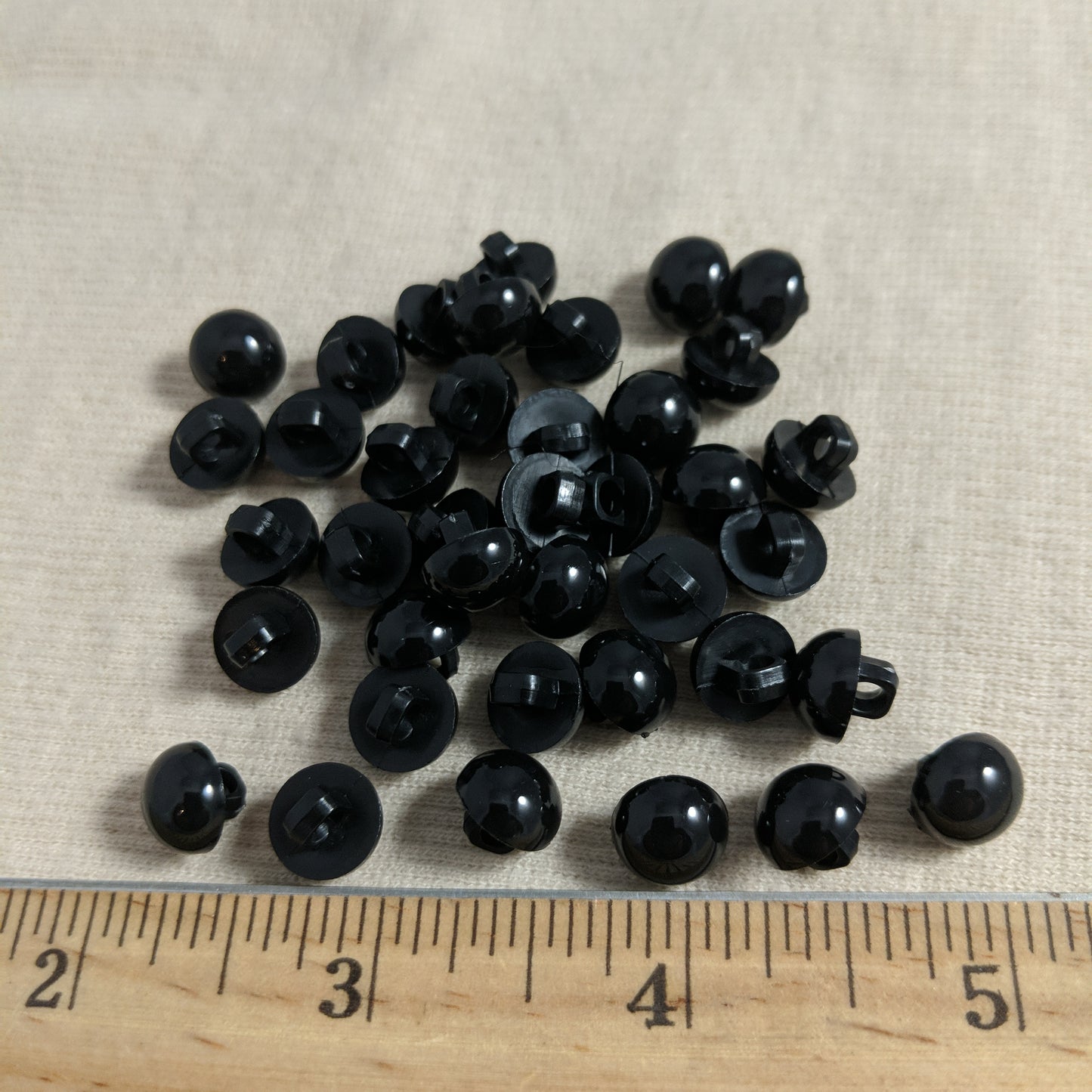 Button #EP1011 #Shank #Black #Halfball #Nylon #10pc