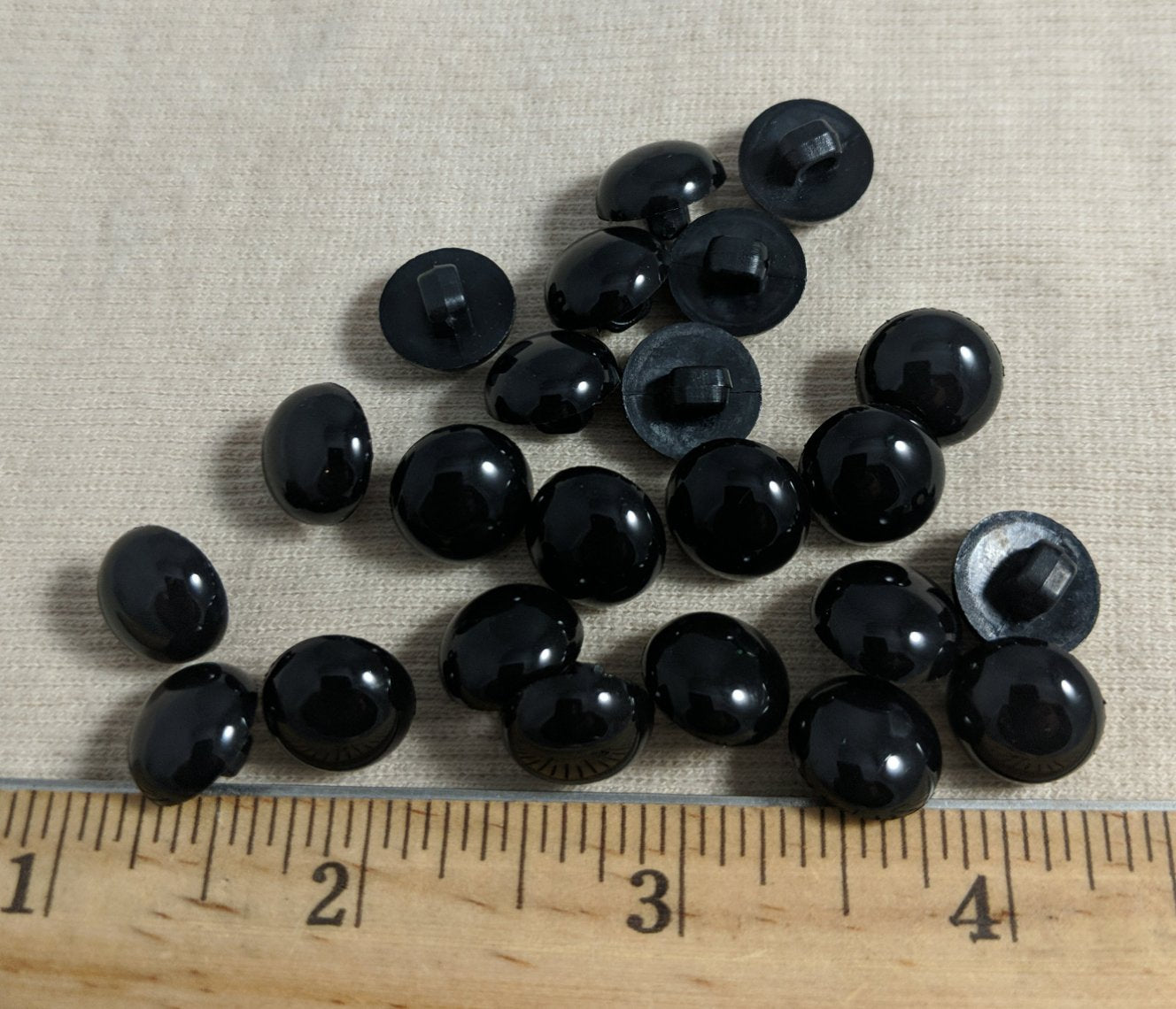 Button #EP1011 #Shank #Black #Halfball #Nylon #10pc