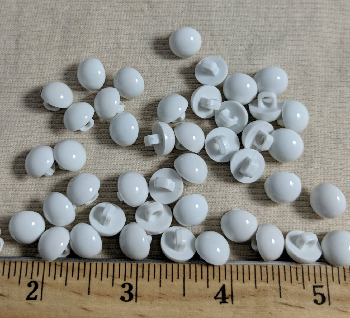 Button #EP1011 #Shank #White #Halfball #Nylon #10pc