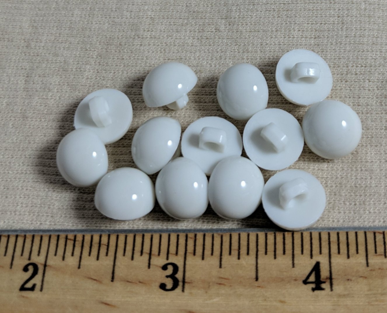 Button #EP1011 #Shank #White #Halfball #Nylon #10pc