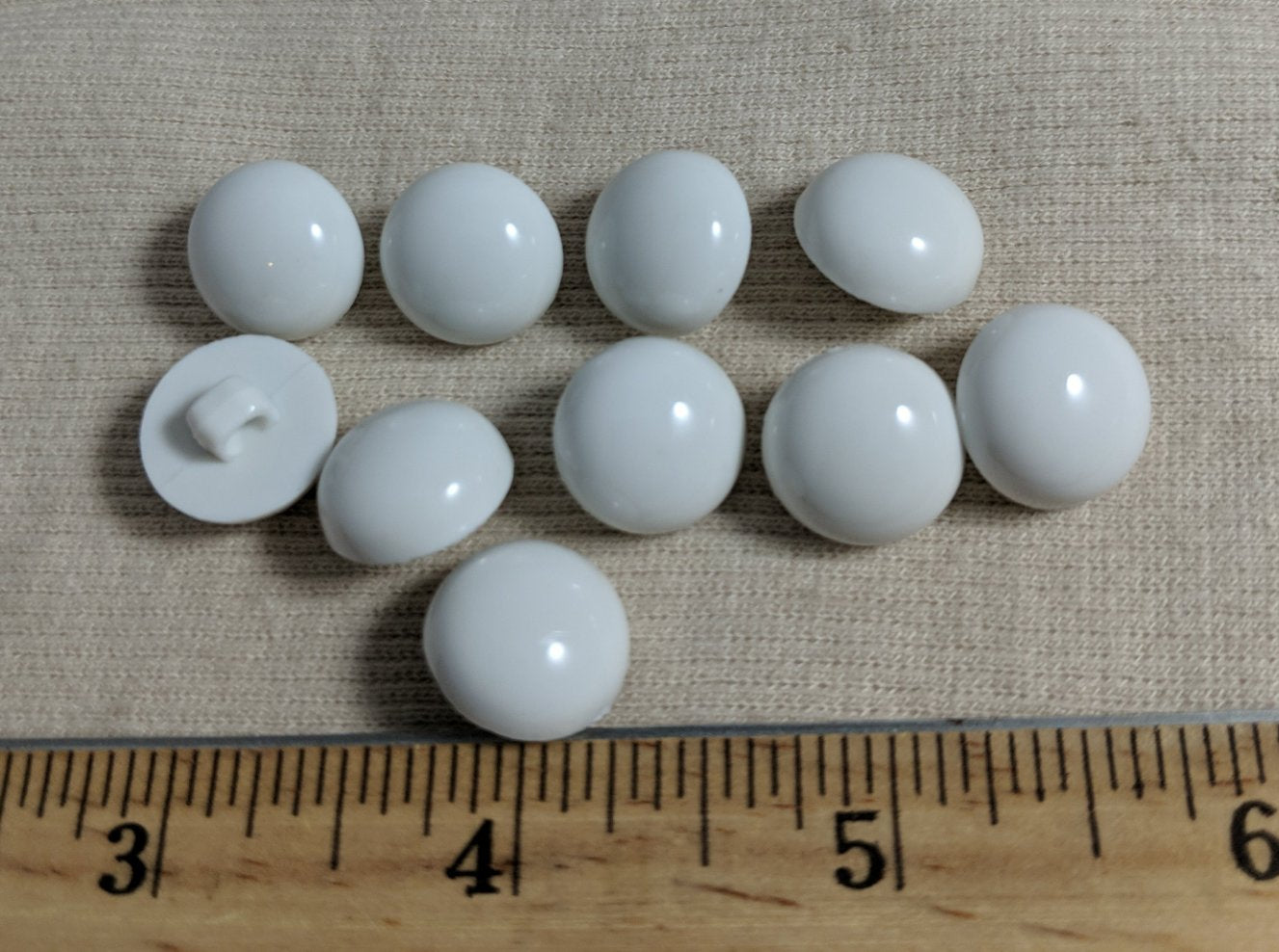 Button #EP1011 #Shank #White #Halfball #Nylon #10pc