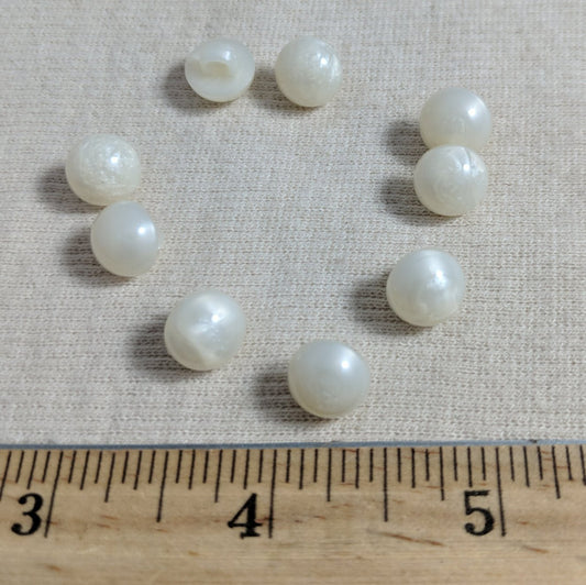 Button #EP1011 #Shank #Pearl #Halfball #Nylon #10pc