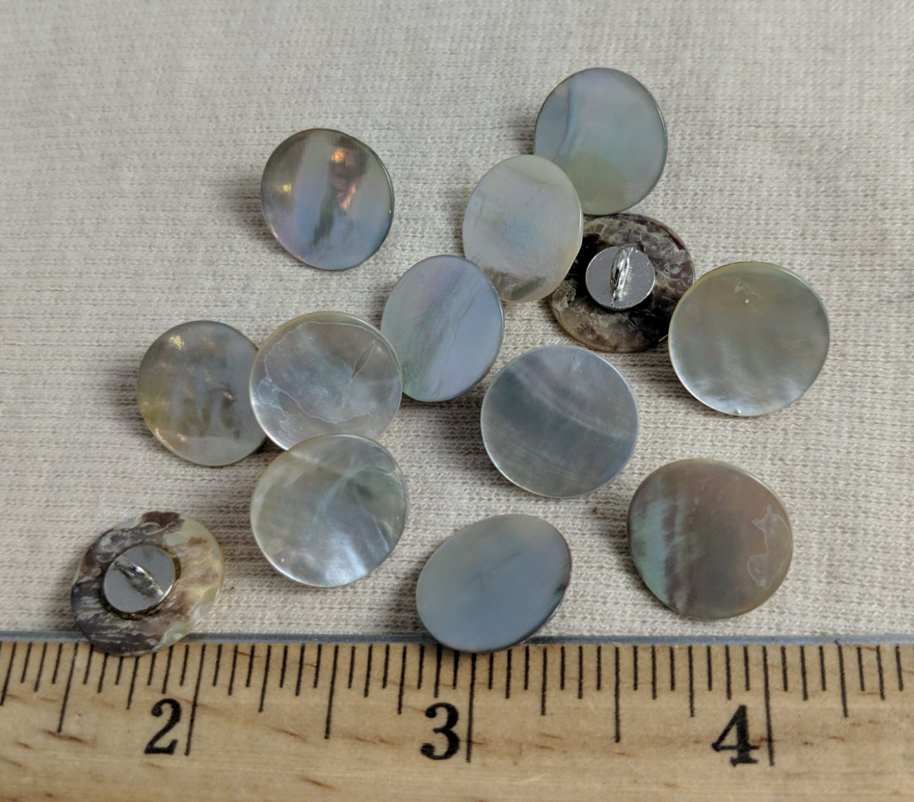 Button #Akoya #Shank #Shell #10pc