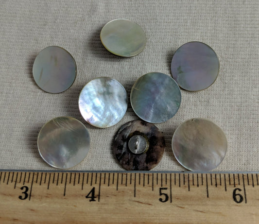 Button #Akoya #Shank #Shell #10pc