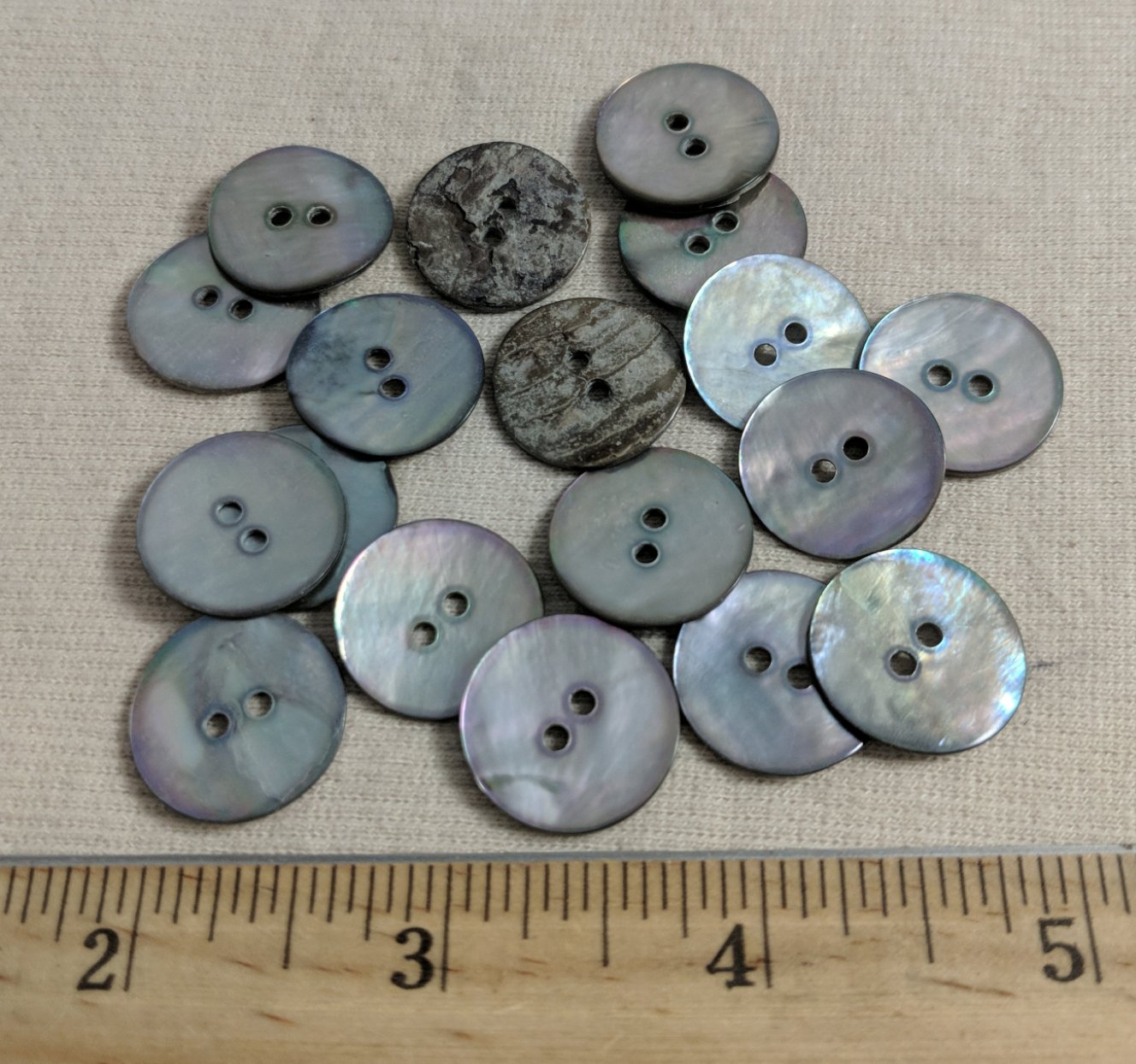 Shell Grey Button Button #Akoya #2 Hole #Grey #Shell #10pc – TrimCity.com