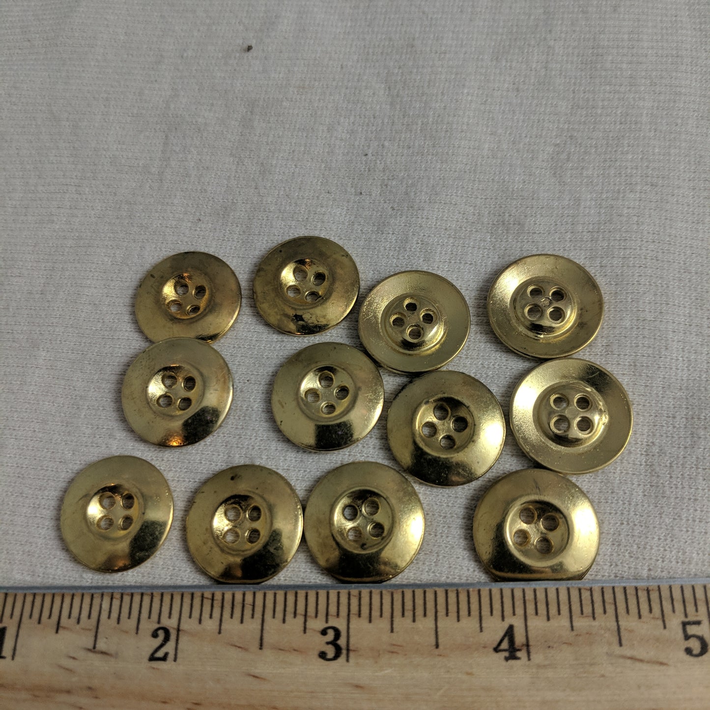 Button #6825 #4-Hole #Antique-Gold #Rim #Metal #10pc