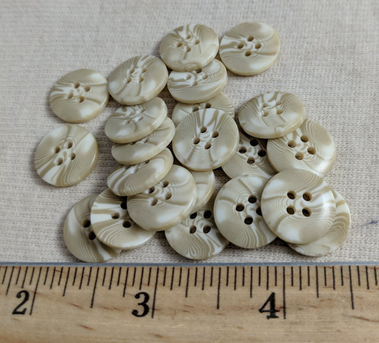 Button #230 #4 Hole #Brown #Imitation #Horn #Polyester #10pc