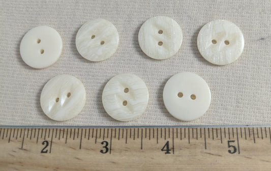 Button #1338 #2 Hole #Cream #Polyester #10pc