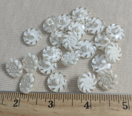 Button #1340 #Shank #White #Nylon #10pc