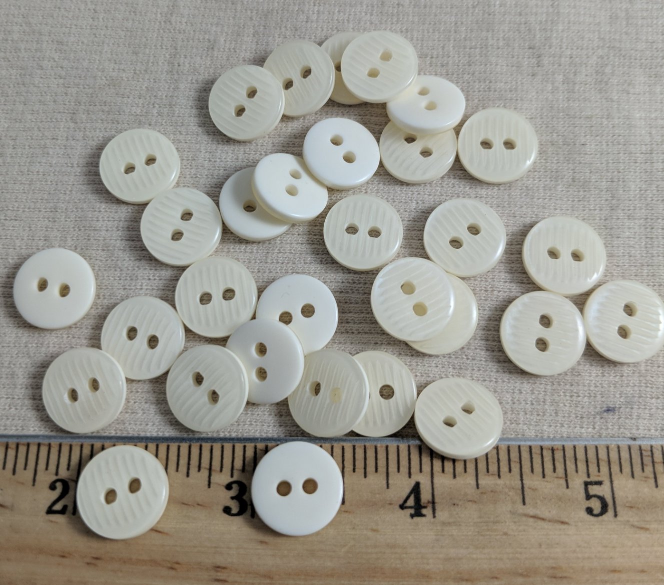 Button #1341 #2 Hole #White #Nylon #10pc