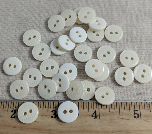 Button #1341 #2 Hole #White #Nylon #10pc