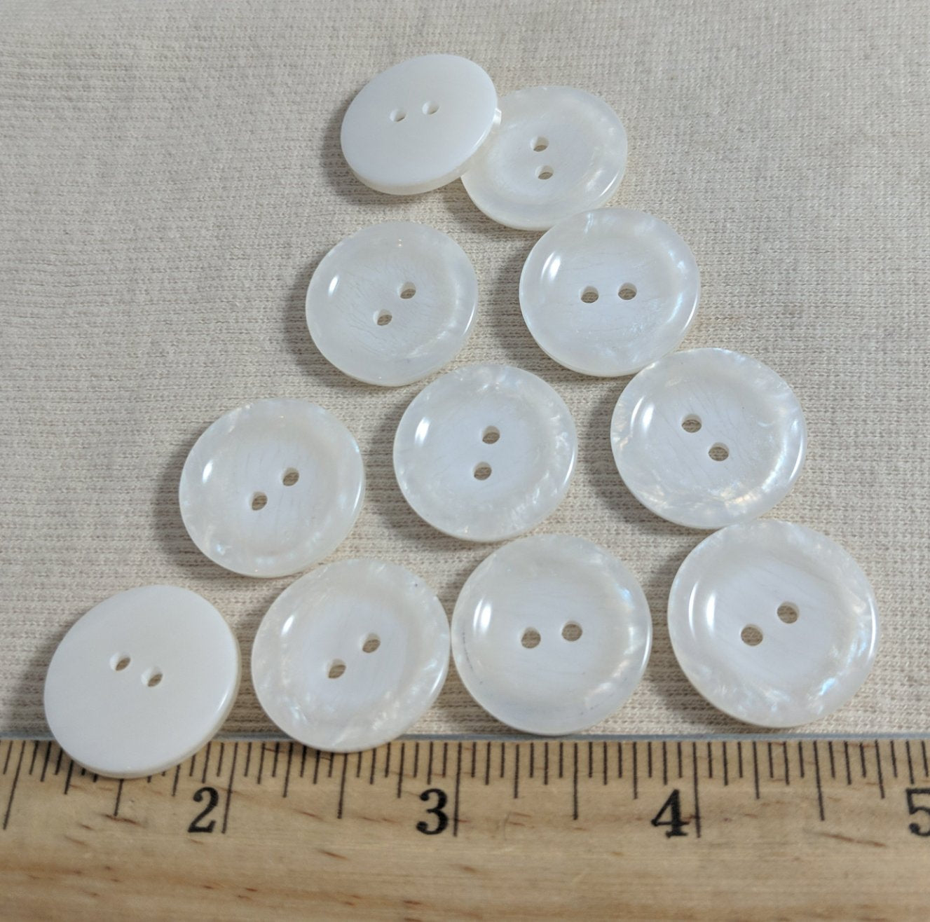 Button #21434 #2 Hole #White #Rim #Polyester #10pc