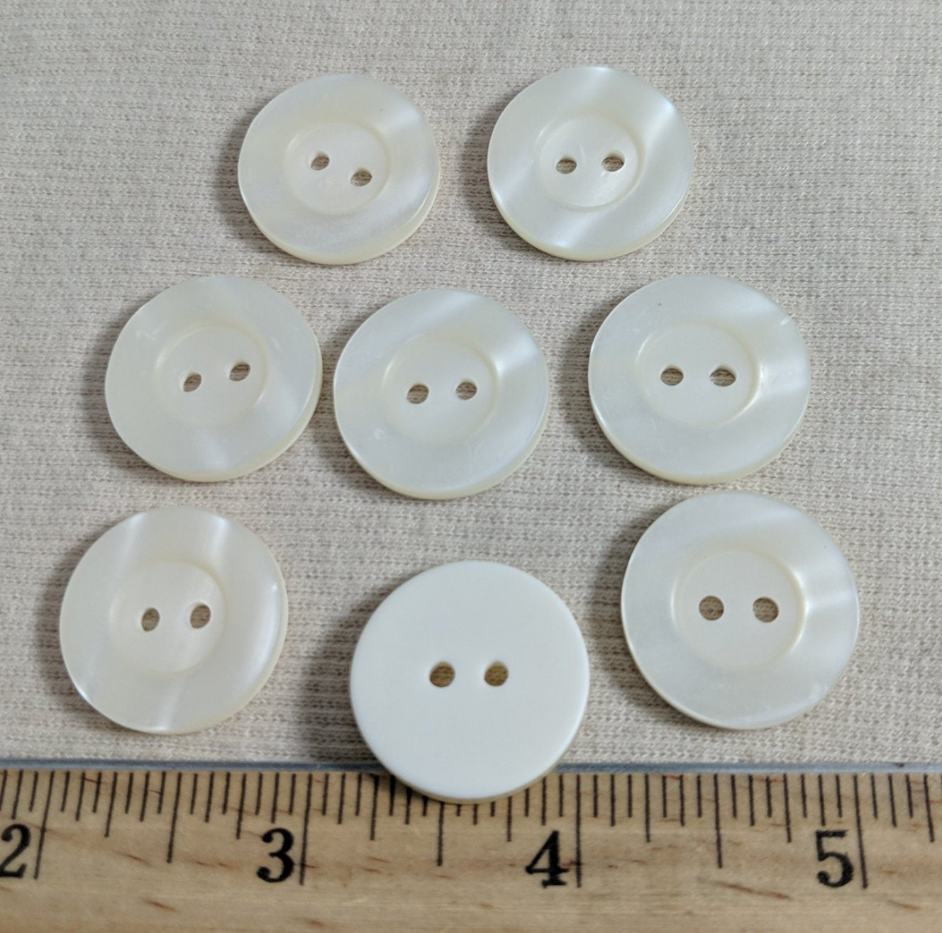 Button #509 #2 Hole #White #Polyester #10pc