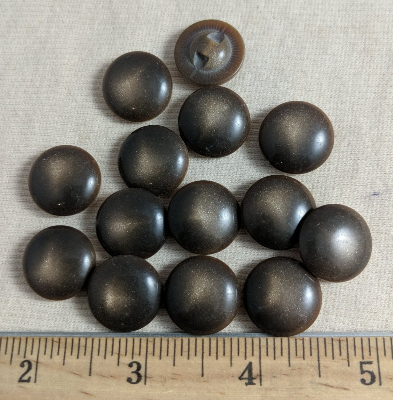 Button #1344 #Shank #Brown #Dome #Polyester #10pc