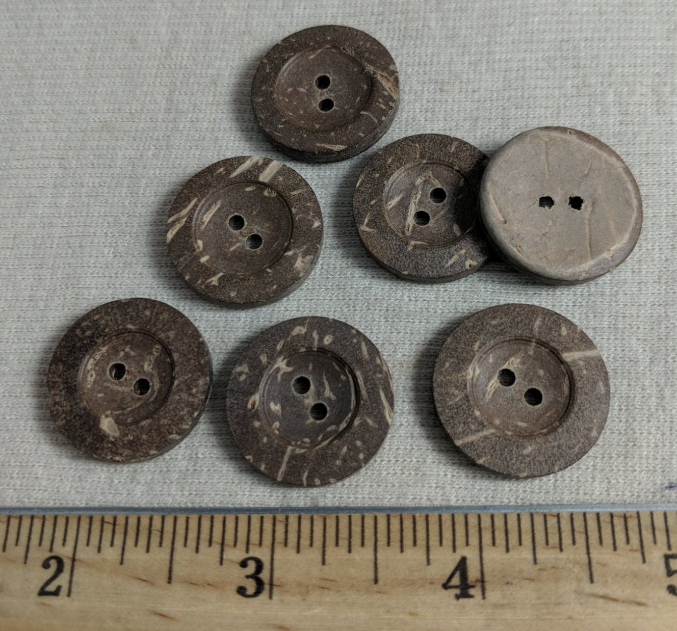 Button #26015 #PPC015 #2-Hole #Brown #Coconut #10pc